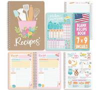 Hadley Designs Libro de recetas en blanco para escribir en tus propias recetas, cuaderno de recetas en espiral, diario en blanco, haz tu propio libro de cocina, cuadernos de recetas para escribir