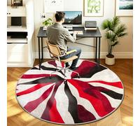 HaeBnug 110 cm Alfombrilla para Silla de Oficina Alfombra Oficina para Silla con Ruedas, Protector Suelo Silla Ruedas Redonda Antideslizante Tapete Protector de Suelo antiarañazos Alfombra Gamer