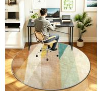 HaeBnug Alfombra para Silla de Oficina para Suelos Duros parqué, Laminado Antideslizante Protector Suelo Silla Ruedas para Oficinas para el Hogar 110 cm