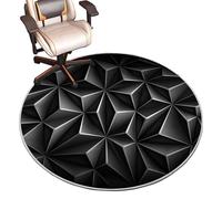 HaeBnug Alfombras Gaming Oficina Suelo Alfombra Silla Escritorio Antideslizante Alfombrilla Gaming de Suelo Redonda Protectora Suelo Ruedas Alfombra para Silla de Oficina Alfombra Gamer 140 cm
