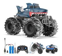 Haedswer 1:16 Coche Teledirigido, 2,4 GHz Monster Truck Radiocontrol, 4 WD 15 km/h RC Stunt Coches, RC Coche Perfecto Regalo para Niños (Azul-1)
