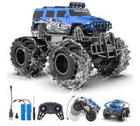 Haedswer 1:16 Coche Teledirigido, 2,4 GHz Monster Truck Radiocontrol, 4 WD 15 km/h RC Stunt Coches, RC Coche Perfecto Regalo para Niños (Azul-2)