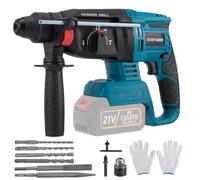 Haedswer 2,5J Martillo Perforador a Baterías, Taladro Percutor, Motor sin Escobillas, SDS-plus, Mango Antivibración, Taladro Atornillador para Hormigón, Mampostería, Paredes (Sin Batería y Cargador)
