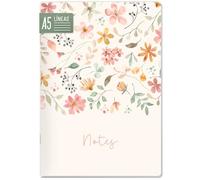Häfft paper&you® cuaderno de notas A6+ con líneas y banda elástica [Wild Blossoms] con 156 páginas, 78 hojas - diario - sostenible & respetuoso con el clima