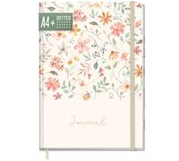 Häfft paper&you® Dotted Journal A4+ con banda elástica Wild Blossoms 156 páginas, cuaderno de notas con puntos, diario - sostenible & respetuoso con el clima