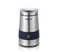 HAEGER Aroma - Molino de café con 200W de Potencia, Capacidad de 60grms, Cuerpo en Acero INOX, Cuchilla de Alto Rendimiento, sólo Funciona con Tapa montada, Tapa con Ventana