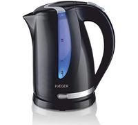 Haeger Hervidor eléctrico EK-22B.023A 1,7 L 2200 W Negro – Base 360° inox, apagado automático