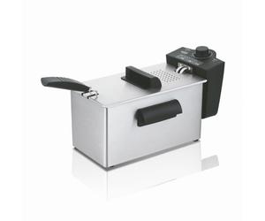 Haeger Chips & Go Freidora 3L 2000W Negro/Acero satinado