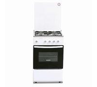 HAEGER Cocina de Gas, Blanco e Inox, 50x50 cm