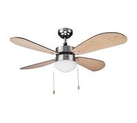 HAEGER Cozy Fan Ventilador de Techo - Ilumina y refresca tu ambiente, 4 aspas, 3 velocidades, Rotación reversible y Funcionamiento silencioso.