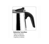 Cafetera Italiana SS Moka Pot 6 (Inoxidable) - HAEGER