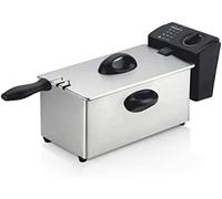 Haeger df-3es.017a freidora sencillo 3 l 2000 w negro, acero satinado