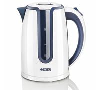 Haeger ek-22b.018a tetera eléctrica 1,7 l 2200 w azul, blanco