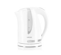 Haeger Hervidor eléctrico Whiteness 1,7 L 2200 W resistencia oculta inox base 360º Blanco