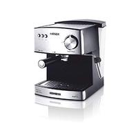 HAEGER Expresso ITÁLIA - Cafetera Espresso con Bomba Italiana de 15 Bar, con 850W de Potencia, Capacidad de 1,6L - Caldera de aleación en INOX Moldeado, Ajuste Variable de Vapor.