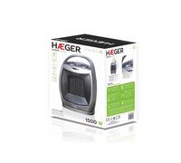 HAEGER Ceramic - Calefactor Termo Ventilador 1500W, 2 velocidades, Resistencia en cerámica, botón de selección: Off - Apagado, Fan - Ventilador, 2 configuraciones de Calor Ajustables: 750W /1500W