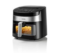 Haeger - AF-D80.008A freidora Sencillo 8 L Independiente 1800 W Freidora de aire caliente Negro, Plata