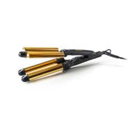 Haeger Golden Curls Rizador de Pelo Cerámica 3 Cilindros Negro Oro 45W