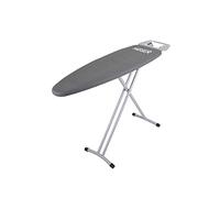 HAEGER HOME - Tabla de Planchar con altura ajustable, descanso de hierro de doble posición, patas metálicas termolacadas con pies antideslizantes de gran apoyo, funda 100% algodón con espuma de 5mm.