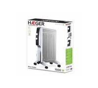Haeger - MH-15W.006A calefactor eléctrico Interior Negro, Blanco 1500 W