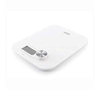 HAEGER NOBATT - Báscula de Cocina sin Pilas, Máx. 5 Kgs, Tecnología sin batería: Botón giratorio para generar energía, función de tara, indicador de batería baja y de sobrepeso