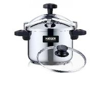 HAEGER PANELA PRESSAO COOKER PLUS 6LTS INOX TAMPA VIDRO