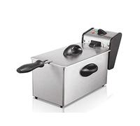 HAEGER Pro Chips Plus - Freidora con 2000W de Potencia, Capacidad de 4L - Sistema de Seguridad con botón reiniciar Restart”, Paredes externas frías al Tacto, Tapa, Cuerpo y cubeta en Acero INOX.