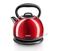 Haeger Hervidor eléctrico Red Cherry EK-22R.021A 1,7L 2200W resistencia oculta INOX base 360º Rojo