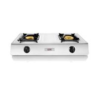 Haeger Cocina a gas Safine Plus INOX 2 quemadores dobles bronce