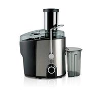 HAEGER Suprema - Licuadora de 800W, Cuerpo de INOX de 2 velocidades con Sistema Anti-Goteo, Copa para Zumo, depósito para la Pulpa y Base Antideslizantes
