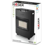 Estufa de Gas de Llama Azul Haeger Ultra Warm 4200W Butano/Propano Negra