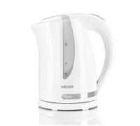 Haeger Hervidor eléctrico Whiteness 1,7 L 2200 W resistencia oculta inox base 360º Blanco