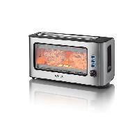 Haeger - TO-100.014A tostadora 6 2 rebanada(s) 1000 W Negro, Acero inoxidable