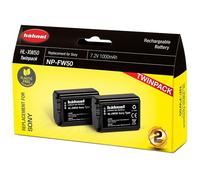 Hähnel 10001604 HL-XW50, 2 Unidades, reemplaza la batería Original (cámara) NP-FW50 7,2 V 1000 mAh