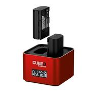 Hähnel - ProCube3 - para Canon - Cargador dúo DSLR - Carga más rápida - Entrada USB Tipo C