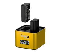 Hähnel - ProCube3 - para Nikon - Cargador dúo DSLR - Carga más rápida - Entrada USB Tipo C