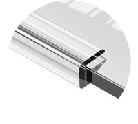 HAEKEBC Bordes De Muebles Protectores De Vidrio Transparente Borde De Canal En Forma De U Tiras De Parachoques Protectores De Borde De Vidrio Templado A Prueba De Bebés Para Paneles Esquinas De Mesa(2