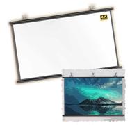 HAEKEBC Pantalla De Proyector Portátil De 30 Pulgadas para Interiores, Pantalla De Proyección De Cine En Casa De 16:9, Pantalla De Proyector Pequeña para Acampar Y Oficina(30in-4:3)