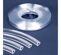 HAEKEBC Protector De Borde De Vidrio Bordes Transparentes Tira De Sellado De Borde En U 0,5-26mm Borde De Canal De Silicona Tira De Sellado Transparente para Ventana De Puerta De Casa(6-7mm)