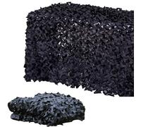 HAEKEBC Red De Sombra Negra, Red De Camuflaje Al Aire Libre, Red De Sombra Militar, Cubierta Reforzada Para Automóvil, Red De Caza, Red De Protección Solar Para Patio(4X10m(13ftx33ft))