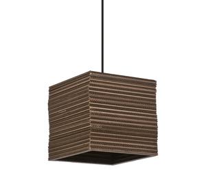 Hängelampe Esstisch Pendelleuchte Stahl Karton Marrón OSRAM E27 L:25 cm