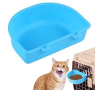 Hängender Tier Futternapf - 14x10x4.5 Cm Käfig Montierter Hundenapf, Wasser Futterspender Behälter | Kleckerfrei Futterstation Stabil PP Material Abnehmbarer Haken Fixierter Käfignapf Welpen Katzen Ka
