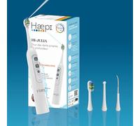 Haepi Julia - Cepillo de dientes eléctrico sónico 3 en 1 | Cepillado + Jet interdental + Descalcificación | 48.000 vibraciones/min | Recargable USB | Para encías sensibles y portadores de aparatos