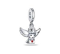HAEPIAR Colgante de plata 925 con pulsera y collares europeos para mujer, signo del pájaro mensajero con abalorios para mujer