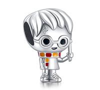 HAEPIAR Plata de ley 925 Charm Bead colgante con pulsera y collares para las mujeres europeas, Boy signo mágico con para mujeres cuentas