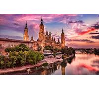 Haeran River Pintura Nuestra Señora Del Pilar Catedral Atardecer Catedral Zaragoza Aragón Ebro España Charla De Color Pintura Por Números Diy Lienzo Único Kit De Pintura Al Óleo Pintura Digital