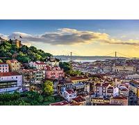 Haeran River Puente Lisboa Panorama Portugal Color Talk Pintura Por Números Diy Kit De Pintura Al Óleo De Lienzo Único Pintura Digital