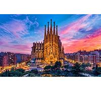 Haeran River Taladro Completo Sagrada Familia Barcelona Cataluña Noche Puesta De Sol Vista De La Ciudad Diy 5D Pintura De Diamante Por Número Kits Únicos Decoración De La Pared Del Hogar