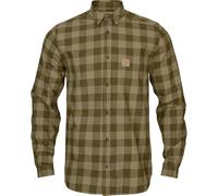 Härkila Camisa escandinava L/S - Camisa de manga larga para hombre - Transpirable, duradera y cómoda - Camisa clásica de caza y ocio, Dark Olive Check, L