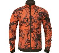 Härkila Chaqueta reversible de forro polar Wildboar Pro, verde sauce/AXIS MSP naranja Wildboar, talla XXL